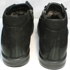 Мужские полуботинки на шнурках с мехом Luciano Bellini 71783 Black.