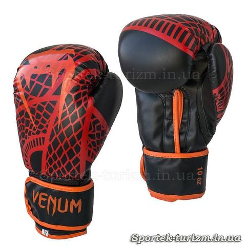 Перчатки для бокса и кикбоксинга на липучке VENUM 10 oz