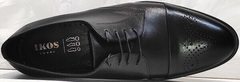 Классические кожаные туфли мужские из натуральной кожи Ikoc 2249-1 Black Leather.