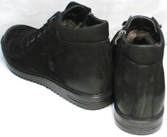 Мужские полуботинки на шнурках зимние Luciano Bellini 71783 Black.