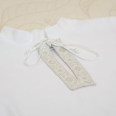 Рубашка для крещения Крістіан белый с серебром