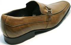 Хорошие мужские туфли на выпускной Mariner 12211 Light Brown.