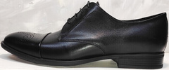 Деловые туфли мужские кожаные классические Ikoc 2249-1 Black Leather.