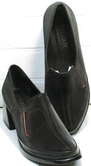 Удобные туфли на каблуке 6 см. Туфли женские на каждый день весна осень H&G BEM 167 10B-Black.