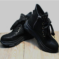 Сникерсы ботинки женские осень Rifellini Rovigo 525 Black.