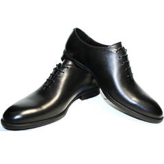 Туфли под серый костюм Ikos 006-1 Black