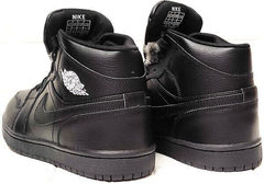 Зимнее кроссовки мужские найк джордан Nike Air Jordan 1 Retro High Winter BV3802-945 All Black