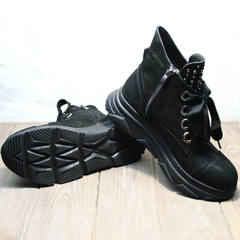 Ботинки кроссовки женские осень Rifellini Rovigo 525 Black.