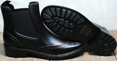 Ботинки резиновые женские черные W9072Black