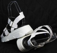 Агли сандали босоножки женские Evromoda 3078-107 Sport White