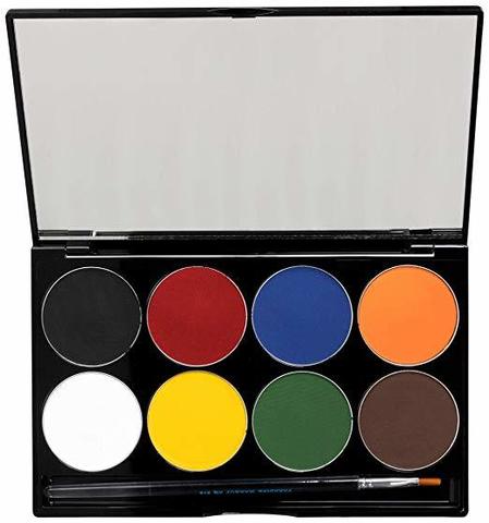 MEHRON Палітра аквагриму Makeup Paradise AQ Face & Body Paint 8 Color Palette - Basic, 8 кольорів по 7 г