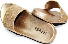 Шлепки биркеншток J.B.P. Shoes NU25 Gold.