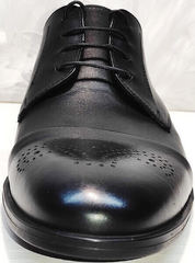Строгие туфли со шнуровкой мужские Ikoc 2249-1 Black Leather.
