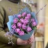 Photo of Purple bouquet of tulips with genista «Dream in spring»