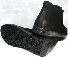 Купить мужские зимние ботинки из натуральной кожи Luciano Bellini 71783 Black.