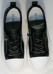 Легкие летние туфли кроссовки женские El Passo sy9002-2 Sport Black-White.