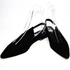 Женские босоножки туфли на низком каблуке Kluchini 5183 Black.