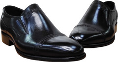 Модные туфли кожаные мужские RossiniRoberto-2YR1165-BlackLeather.