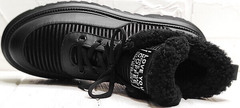 Кожаные женские кроссовки ботинки на шнуровке Marani Magli 22-113-104 Black.