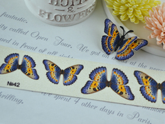 Метелики для вирізання 4 шт жовто-сині №42