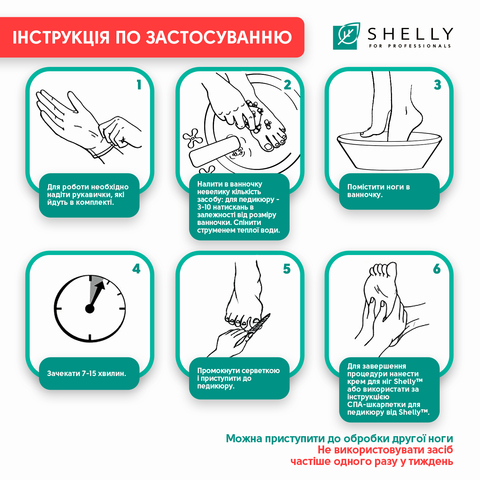 Набір для прискореної підготовки до педикюру та розм'якшення  грубої шкіри стоп Shelly (3)