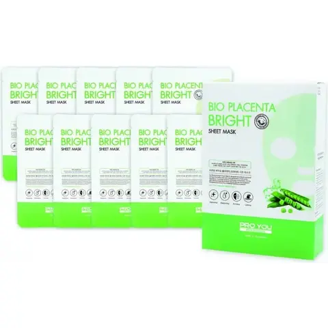 Pro You Набор тканевых масок с экстрактом био-плаценты, 10*25 мл | Bio Placenta Bright Sheet Mask