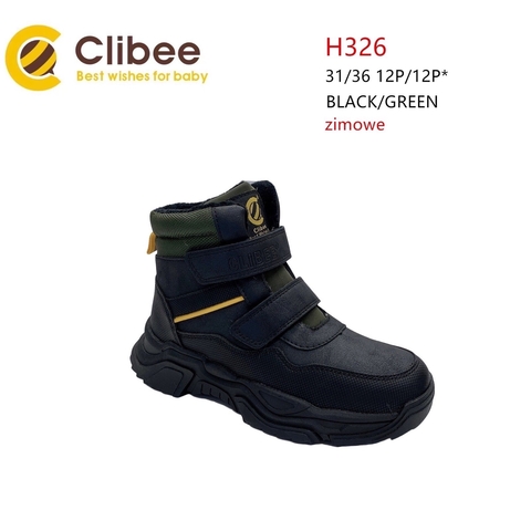 Clibee (зима) H326 Black/Green 31-36