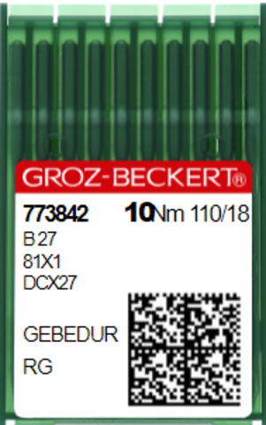 Игла швейная промышленная  для оверлока Groz Beckert B27/DC*27 №110 GEBEDUR | Soliy.com.ua