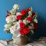 Photo of Basket with flowers «Pretty Woman»