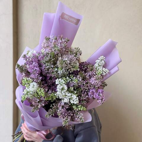 Photo of 15 branches of lilac in a bouquet «Fragrant touch»