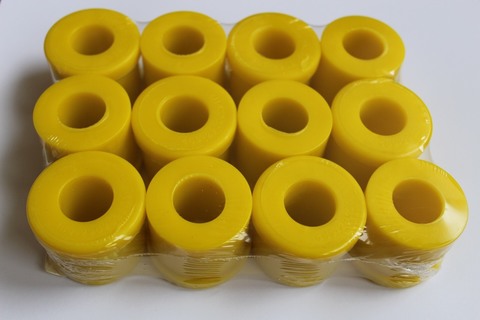 Втулка рессоры УАЗ 469 полиуретановая (комплект 12 штук) желтая
