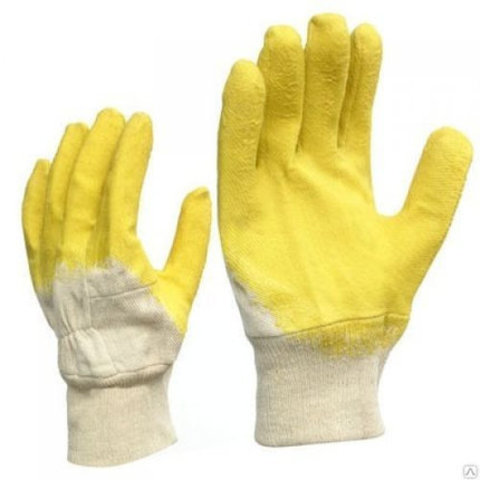 Перчатки прорезиненные (желтые)