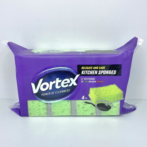 Губки кухонні Vortex для делікатних поверхонь (4 шт.)