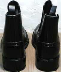 Зимние резиновые сапоги женские модные короткие W9072Black.