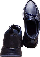 Мужские демисезонные кроссовки мокасины черные Arsello 22-01 Black Leather.