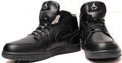 Зимние ботинки мужские кроссовки джордан Nike Air Jordan 1 Retro High Winter BV3802-945 All Black