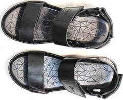 Открытые босоножки сандалии мужские кожаные Zlett 7083 Black.