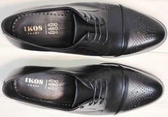 Черные вечерние туфли под костюм мужские Ikoc 2249-1 Black Leather.