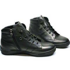 Мужские зимние ботинки на молнии Ikoc 1608-1 Sport Black.