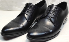 Черные мужские туфли классика Ikoc 2249-1 Black Leather.