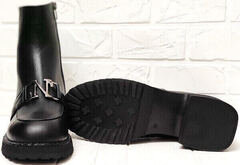 Зимние женские ботинки на тракторной подошве Guero 264-2547 Black.