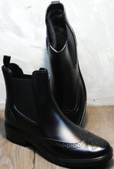 Купить резиновые ботинки женские теплые W9072Black.