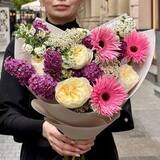Photo of Delicate bouquet with pink gerberas «Sweet Embrace»
