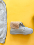 Ботинки нежно-серые замшевые Zuzu фото 3
