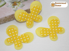 Мягкий декор Бабочки текстильные желтые