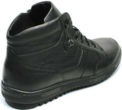 Зимние черные кеды ботинки мужские Ikoc 1608-1 Sport Black.