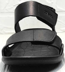 Кожаные сандали мужские босоножки с открытым носком Zlett 7083 Black.