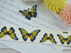 Метелики для вирізання 4 шт жовто-блакитні №49