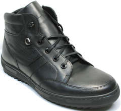 Зимние ботинки кожа мужские Ikoc 1608-1 Sport Black.