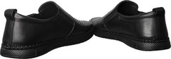 Стильные слипоны туфли мужские кожаные на лето Arsello 1822 Black Leather.